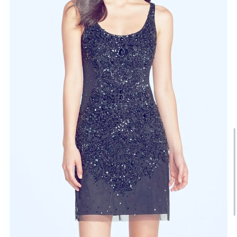 Adrianna Papell beaded sleeveless cocktail dress Size 10